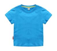 Boys and Girls' Classic Fit Crewneck T-Shirt | Organic Cotton Soft,Short-Sleeve Basic, Toddlers and Kids Top Tees (B, 9-12 Months)