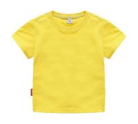 Boys and Girls' Classic Fit Crewneck T-Shirt | Organic Cotton Soft,Short-Sleeve Basic, Toddlers and Kids Top Tees (Yellow, 2-3 Years)
