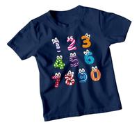 Boys and Girls Colorful Fun Number Day Ideas T-Shirt Tee for Kids #ND 3-4 Years Navy