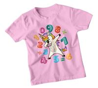 Boys and Girls Dabbing Unicorn Rainbow Math Number Day Ideas T-Shirt Tee fo #ND 3-4 Years