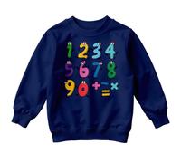 Boys and Girls Funny Number Jumpers Sweatshirt for Kids Number Day Ideas #ND 3-4 Years Navy Blue