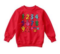 Boys and Girls Funny Number Jumpers Sweatshirt for Kids Number Day Ideas #ND 5-6 Years Red