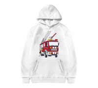 Boys and Girls Hoodies Child Sweatshirt Graphic Outfits with Pocket Comfortable Hooded Varsity Hoodie for Kids Age 5-13 Years White