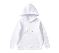 Boys and Girls Hoodies Child Sweatshirt Kids Cotton Long Sleeve Costume Breathable, Lightweight Regular Fit Activewear Trending Jacket Gaming Gifts White