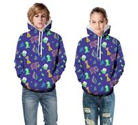 Boys and Girls Hoodies Child Sweatshirt Plain Children's Pullover Hooded Jumper Varsity Hoodie for Spring Summer Walking Purple