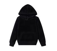 Boys and Girls Hoodies Kids Unisex Fleece Pullover Hoodie Sports Casual Wear Children's Sweatshirt Hooded Jumper Varsity Gaming Gifts Black