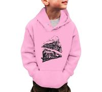 Boys and Girls Hoodies Kids Unisex Pullover Hoodie Plain Print Sweatshirt Long Sleeve Top Sports Casual Wear Varsity Uniform Ages 3-16 Years Pink