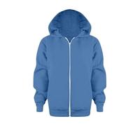 Boys and Girls Hoodies Unisex Top Jacket Graphic Outfits New Casual Fashion Long Sleeve Pullover Jumper Varsity Hoodie for Childrens Age 2-13 Years Blue