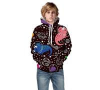 Boys and Girls Hoodies Unisex Top Jacket Kids Cotton Long Sleeve Costume Regular Fit Activewear Varsity Hoodie for Childrens Age 2-13 Years Coffee