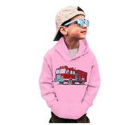 Boys and Girls Hoodies Unisex Top Jacket Plain Sweatshirt Long Sleeve Comfortable Hooded Varsity Hoodie Pullover Pink
