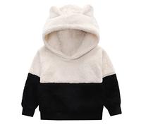 Boys and Girls Hoodies Unisex Top Jacket Plain Sweatshirt New Casual Fashion Comfortable Hooded Varsity Hoodie Age 7-13 Years White