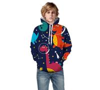 Boys and Girls Hoodies Warm Soft Pullover Sweatshirt Kids Cotton Long Sleeve Costume Children's Hooded Jumper School Top for Spring Summer Walking Dark Blue