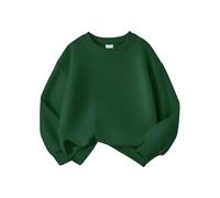 Boys and Girls Hoodies Warm Soft Pullover Sweatshirt Plain Long Sleeve Top Regular Fit Activewear Outfit Back to School Shirts Tops Dark Green