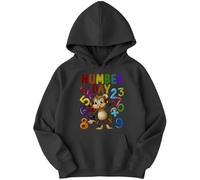 Boys and Girls Monkey Math Number Day Ideas Jumper Hoody for Kids #ND 9-11 Years Black