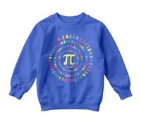 Boys and Girls Pi Design Number Day Ideas Jumper Sweatshirt for Kids #ND 9-11 Years Royal Blue