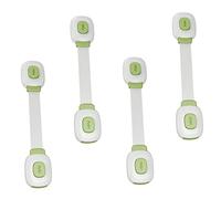 Boys and Girls Protector Lock 4pcs Abs Pe Cabinet Door Latch | Green Set, One Hand Operation, for Toilet Seat and Appliances, Baby Toddler Safety Use