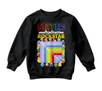 Boys and Girls Rockstar Number Day Ideas Jumper Sweatshirt for Kids #ND 5-6 Years Black