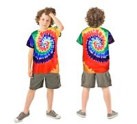 Boys and Girls Short Sleeve Unisex 3D Printed Short Sleeve Crew Neck Summer Casual T-Shirt for Ages 3-12, Bright red, 11-12 Years