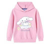 Boys and Girls Trendy Hoodie, Cute Big Ear Dog Print Hoodie for 3-13 Years Old Children in Spring and Autumn.,Pink,100cm