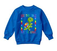 Boys And Girls Turtle Autism Awareness Day Sweatshirt Jumper Spectrum Acceptance Support #AD 5-6 Years Royal