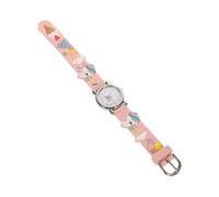 Boys and Girls Unicorn Quartz Wrist Watch with Plastic Strap Pink | Glass Face, Number Display, Accurate Time, Light Weight for Girls and Students
