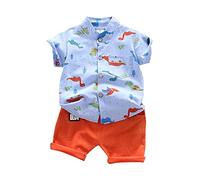 Boys and Toddlers' Outfit Sets Button Down Shirts Clothes Kids Colour Blocked Cute Apparel Camouflage Print Loungewear Floral Top Festival Streetwear