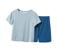 Boys and Toddlers' Outfit Sets Comfortable Set for Kids Summer 2 Piece Dinosaur Monster Print Top Animal Outfits Floral Girls Dark Blue