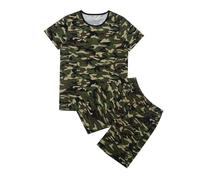 Boys and Toddlers' Outfit Sets Hawaiian Shirt Short Dinosaur Monster Print top Sleeve Graphic tee Camouflage Loungewear Boys' Loose Comfortable Festival Clothes Set
