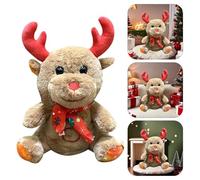 Boys Animals Easter Christmas Breathing Light Soothing Sleep Moon Breathing Cute Toy Music Baby Sleep Toy With Action And Music Soothing Baby A Singing Dancing for Toddlers (Khaki, 30cm)