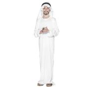 Smiffys Arabian Costume, White with Robe & Headpiece, Christmas Children's Fancy Dress, Santa Dress Up Costumes