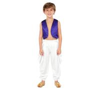 Boys Arabian Prince Costume Street Rat Suits Purple White 13-14 Years