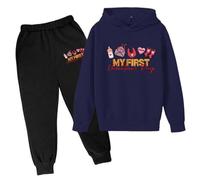 Boys Autumn Winter Casual Outfit Set Cute Printed Hoodie Pullover with Long Sleeve Underwear for 4 Year Girl Valentine's Day Jumper Toddler Valentines 1st Baby