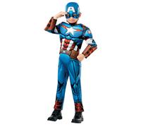 Boys Avengers Deluxe Captain America Childs Fancy Dress Costume