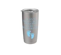Boys Baby Shower Blue Footprints Keep Calm Great Grandma Stainless Steel Insulated Tumbler