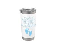 Boys Baby Shower Blue Footprints Keep Calm Great Grandma Stainless Steel Insulated Tumbler