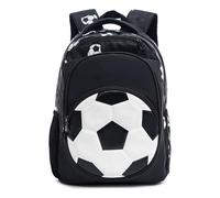 Boys Backpack - Boys School Bag | Waterproof Sports Backpack for College, Camping, Campus, Mobile Phone, Travel, Football, Outdoor, Water Resistant Zipper Closure, Black, refer to the description