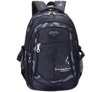 Boys Backpack Student Kids Bookbags Durable School Bags Big Heavy Duty Travel Waterproof (4-Black)