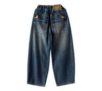 Boys Baggy Jeans， Boys Fleece Lined Jeans Warm Winter Casual Trousers Thickened Kids Denim Pants Comfortable Stretch Durable For School Outdoor Play