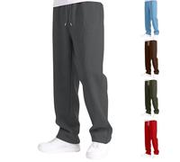 Boys Baggy School Joggers Teens Loose Fit Tracksuit Bottoms with Drawstrings Pockets Kids Solid Color Wide Leg Sweatpants Girls Straight Leg Athletic Trousers