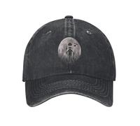 Boys Baseball Cap，Alien & UFO Moonlit Extraterrestrial Sci-Fi Demin Trucker Hat Durable for All Seasons Women Hat Baseball Cap Men