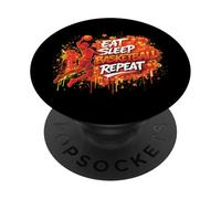 Boys Basketball Eat Sleep Win Repeat Athlete Energy PopSockets Adhesive PopGrip