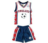 Boys Basketball Football Summer Shorts Set New Girls Top England Vest Kit BNWT