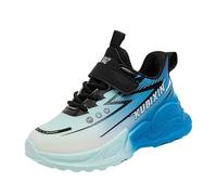 Boys Basketball Shoes Kids Walking Running Trainers Anti-Slip Wide Sports Shoes Lightweight Lace-up Waterproof High Top Sneakers Outdoor Athletic Footwear (Blue, 10 Little Child)
