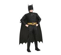 Boys Batman Deluxe Costume DC Comic Superhero Crime-Fighter Kids Fancy Dress