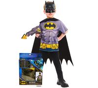 Boys Batman Dress Up Gift Set Kids Halloween Costume Accessories Box Mask Cape