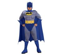 Boys Batman Muscle Chest Costume DC Comics Superhero Kids Fancy Dress Outfit
