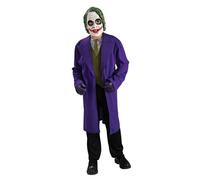 The Joker Kids Fancy Dress Batman Villian Boys Halloween Costume + Mask
