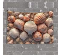 Boys Bedroom Accessories A Collection of Various Seashells On A Textured Surface Tapestry Bar Stuff for Man Cave Backyard Bar Decor(75X100CM)