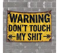 Boys Bedroom Accessories Rustic Warning Sign: Don't Touch My Stuff Tapestry Weird Decor Home Bar Decor(100X150CM)