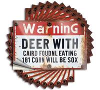 Boys Bedroom Decor Cozy Decals - Warning: Deer Found Eating Corn Will Be Shot Removable Decal Garage Easy Peel for Stone(8X12CM)